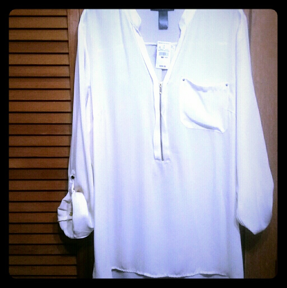 Ashley Stewart high-low blouse